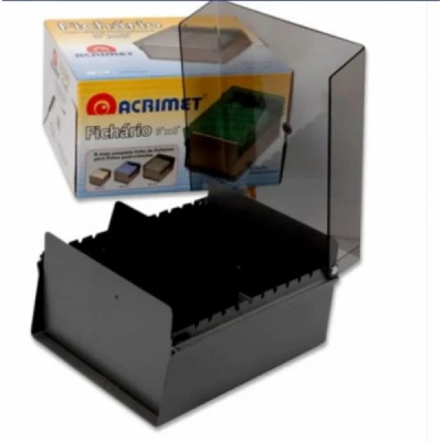 Fichário De Mesa 5x8 Fume - Acrimet