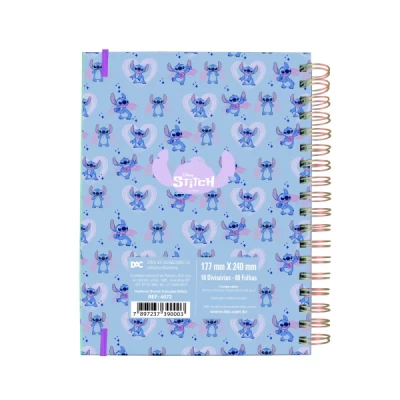 CADERNO SMART COLEGIAL 10 MATÉRIAS COM 80 FOLHAS TIRA E PÕE DISNEY STITCH - 4072