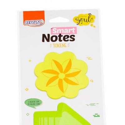 Bloco Adesivo Smart Notes Tokens 70x70mm 3unx25folhas BRW - BA0302