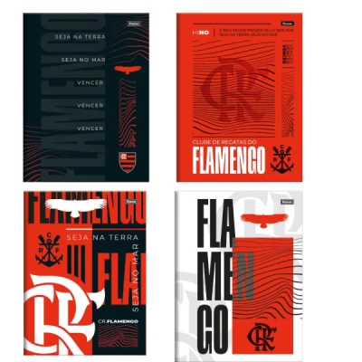 CADERNO BOCHURA 1/4 CD 80F FLAMENGO R9305 FORONI