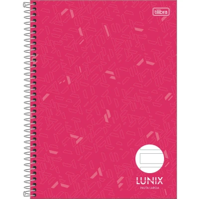 Caderno de Caligrafia Pauta Larga Universitário Capa Dura Lunix 80 Folhas