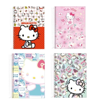 CADERNO 10MT 160F ESP CD UNIV HELLO KITTY JANDAIA