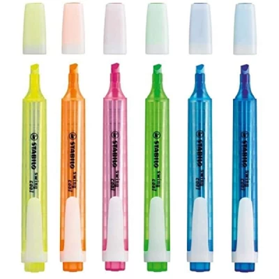 Caneta Marca Texto, Stabilo, Swing Cool, 6 Cores Fluorescentes