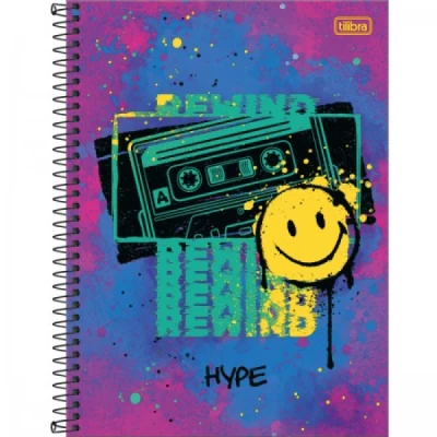 CADERNO ESPIRAL CAPA DURA UNIVERSITÁRIO 1 MATÉRIA HYPE 80 FOLHAS