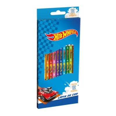 Lápis De Cor – 12 Cores – Hot Wheels TRIS