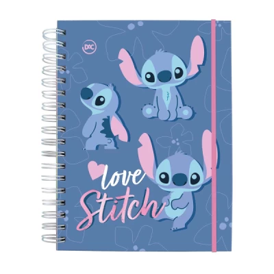 Caderno Smart Universitário 10 Matérias com Folhas Tira e Põe Stitch – 3696