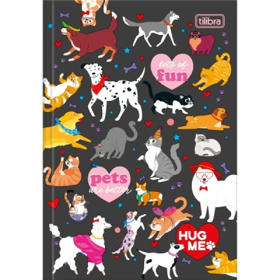 Caderno Brochura Capa Dura 1/4 Hug Me 80 folhas  - Tilibra