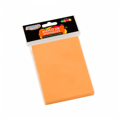 Bloco smart notes 76x102mm - laranja neon - 100fls -  BRW (BA 7502)