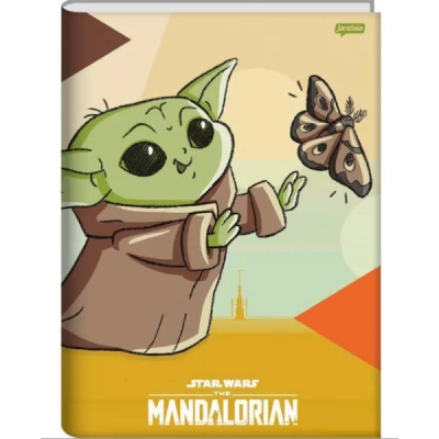 Caderno Brochura Capa Dura Star Wars Mandalorian 80fls.