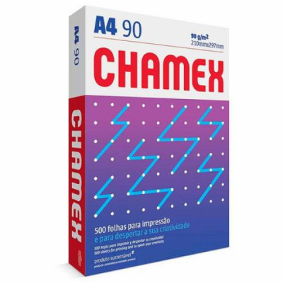 Papel sulfite A4 90g - 210x297 - com 500 folhas Super - Chamex