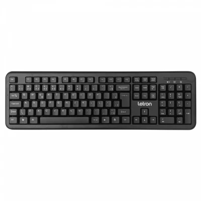 Kit Teclado E Mouse Office Tech Sem Fio Optico Membrana Preto Letron