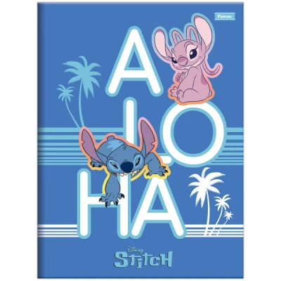 Caderno Brochura ¼ 80 Folhas Stitch Foroni