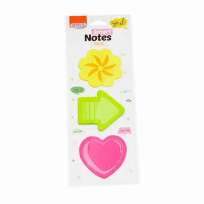 Bloco Adesivo Smart Notes Tokens 70x70mm 3unx25folhas BRW - BA0302