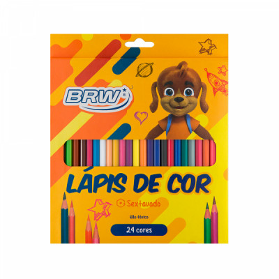 Lápis de Cor Sextavado Eco 24 Cores - LP2402 BRW