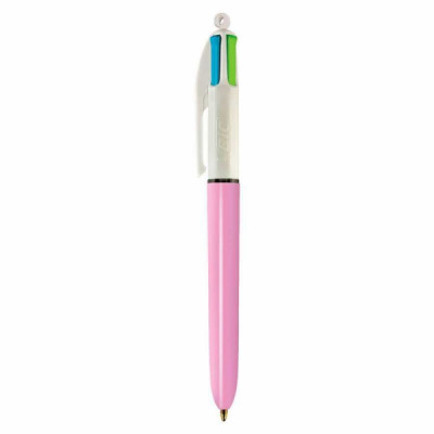 Caneta Esferográfica BIC 4 Cores Fashion Rosa