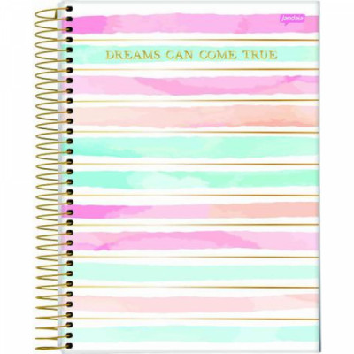 Caderno colegial Petit La Creme espiral 10 matérias 160 folhas - Jandaia