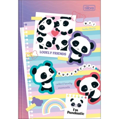 CADERNO BROCHURA CAPA DURA 1/4 LOVELY FRIEND 80 Fls - Tilibra