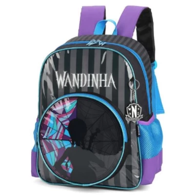 Mochila Infantil Wandinha M Preta - Luxcel - IS39841WD-PT