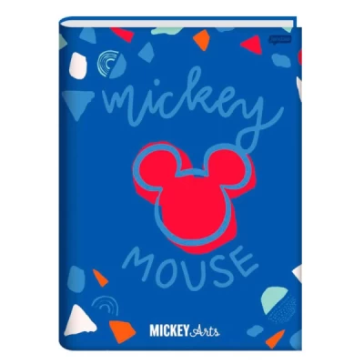 Caderno Brochura Capa Dura 1/4 80 Folhas Mickey Arts Jandaia