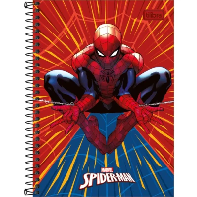 Caderno Espiral Capa Dura 1/4 Spider-Man 80 Folhas