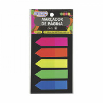 Marcador de páginas seta 12x44mm - neon - 5 cores (FL0001)