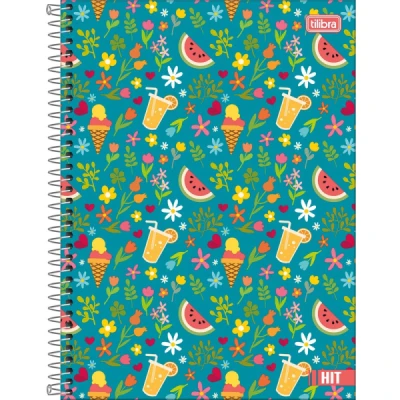 CADERNO ESPIRAL CAPA DURA UNIVERSITÁRIO 20 MATÉRIAS HIT FEMININO 320 FLS - TILIBRA