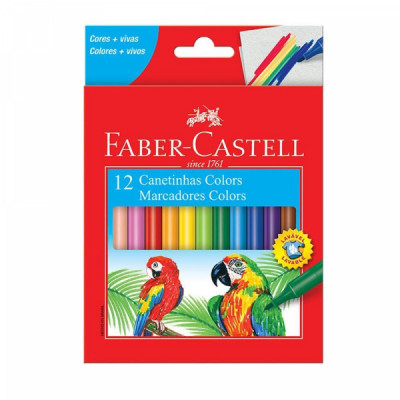 Caneta Hidrocor Faber Castell 12 cores - 150112CZF