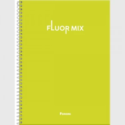 Caderno Universitário Fluor Mix - 1 MAT 80FLS - FORONI