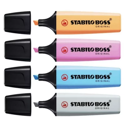 Marca texto 4 cores pastel sortidas Boss, 70/4-47706, Stabilo