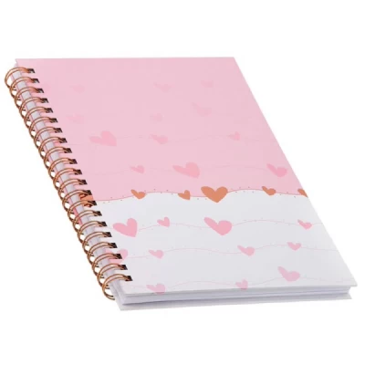 Caderno CD Corações - 80 folhas - 1/4: 130 x 188 mm - Espiral - NB4020 - Brw