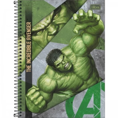 CADERNO ESPIRAL CAPA DURA UNIVERSITÁRIO 1 MATÉRIA AVENGERS 80 FOLHAS