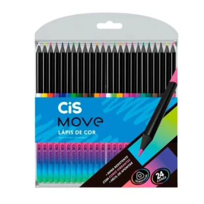 Lápis de Cor Cis Move 3mm Triangular - CIS  24 cores