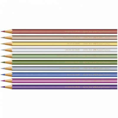 Lápis de Cor Metallic 10 cores - 120410G - Faber Castell