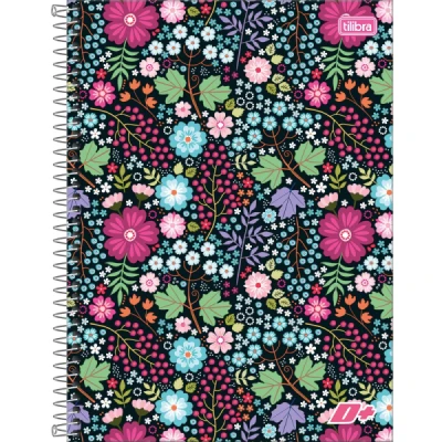 CADERNO ESPIRAL CAPA DURA UNIVERSITÁRIO 1 MATÉRIA D+ 96 FOLHAS FEMININO TILIBRA