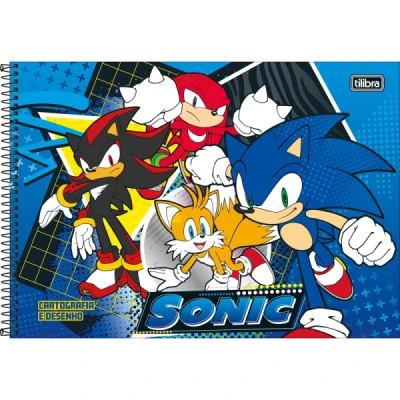 Caderno Desenho Esp. 80FLS - Sonic - Tilibra