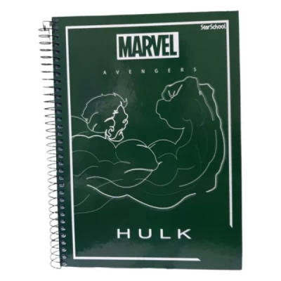 Caderno Espiral 1/4 Capa Dura 80 Folhas Avengers StarSchool