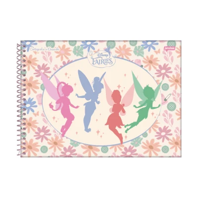 CADERNO DESENHO 80F ESP CD FADAS JANDAIA