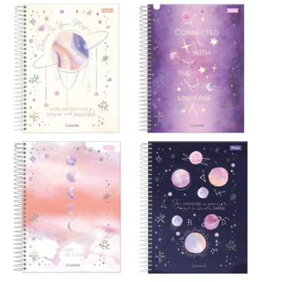 Caderno colegial Cosmos 80 fls - 1 Mat - Foroni