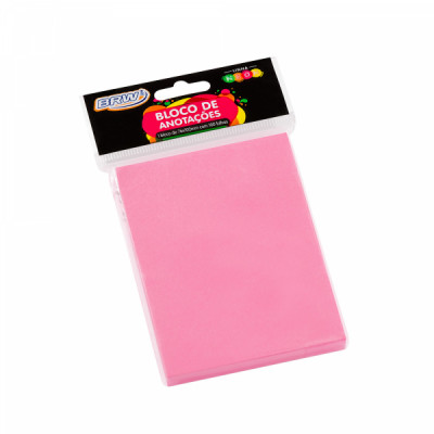 Bloco smart notes 76x102mm - rosa neon - 100fls - BRW (BA7503)