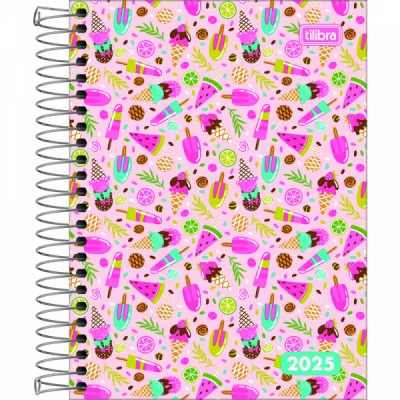 Agenda Espiral Diária 11,7 x 16,4 cm D+ Feminina 2025