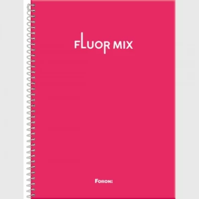 Caderno Universitário Fluor Mix - 1 MAT 80FLS - FORONI