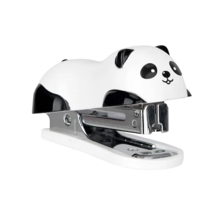 Grampeador 12 Folhas Mini Com Extrator Panda + 1000 Grampos Nº 10