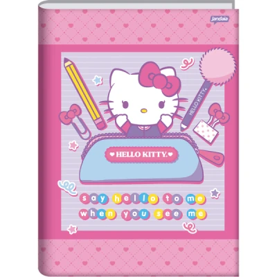 CADERNO BROCHURA 1/4 CD 80F HELLO KITTY JANDAIA