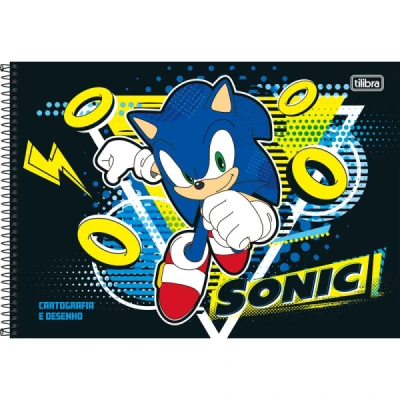 Caderno Desenho Esp. 80FLS - Sonic - Tilibra