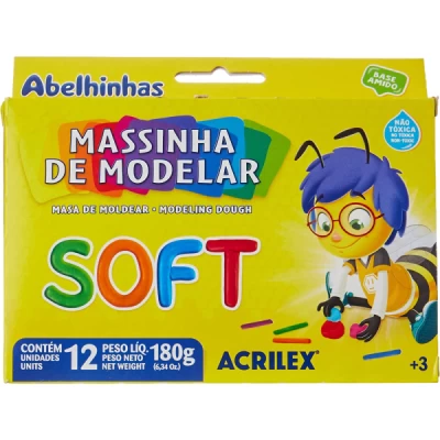 Massinha Soft Conjunto com 12 Cores ref 7312 Acrilex