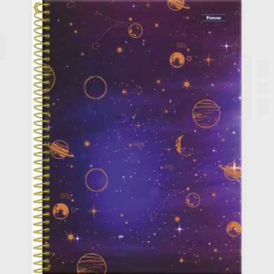 Caderno colegial Cosmos 80 fls - 1 Mat - Foroni