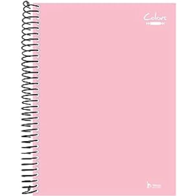 Caderno Universitário 10x1 200 fls C.D. Tamoio - Colors Rosa